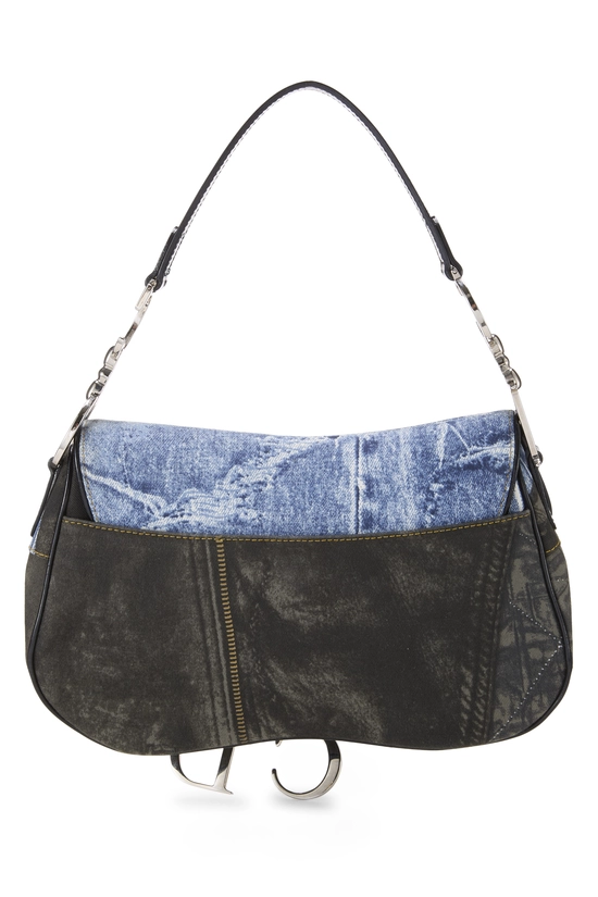 Blue Denim Diorella Double Saddle Bag, , large image number 3