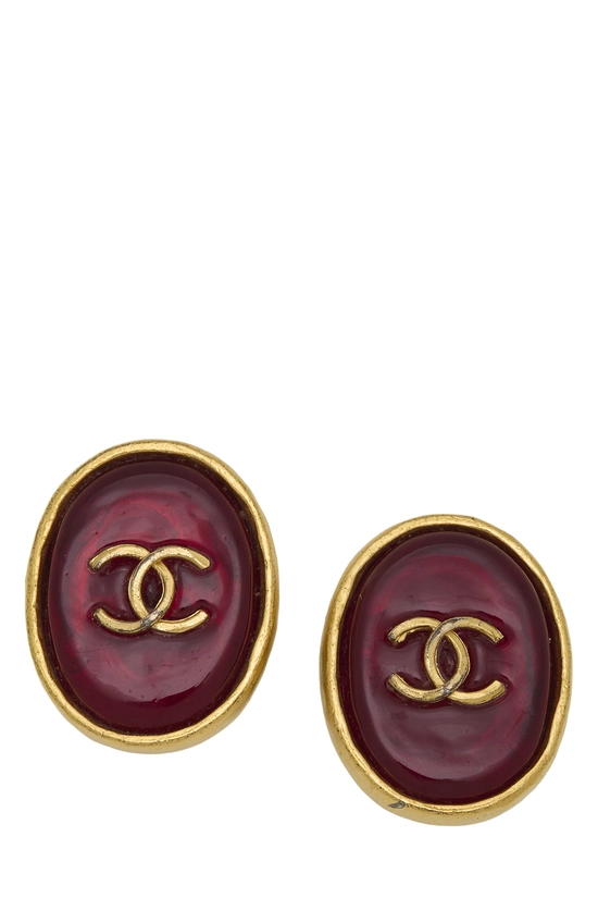 Red Gripoix Earrings, , large image number 0