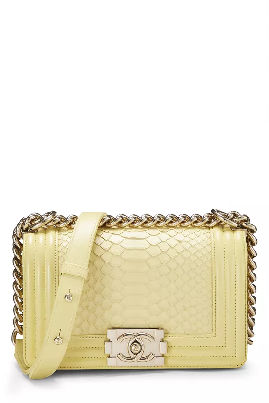 Yellow Python Boy Bag Small, , large image number 0