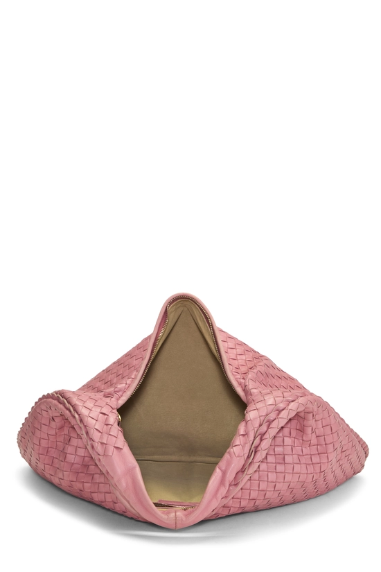 Pink Intrecciato Veneta Hobo Medium, , large image number 5