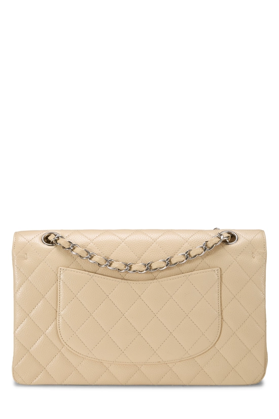 Beige Quilted Caviar Classic Double Flap Medium, , large image number 3