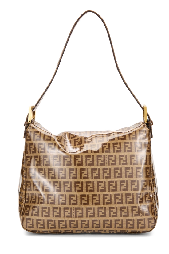 Brown Zucchino Vinyl Shoulder Bag, , large image number 3