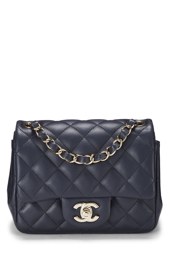 Chanel Navy Quilted Lambskin Classic Square Flap Mini Q6B0281IN9004