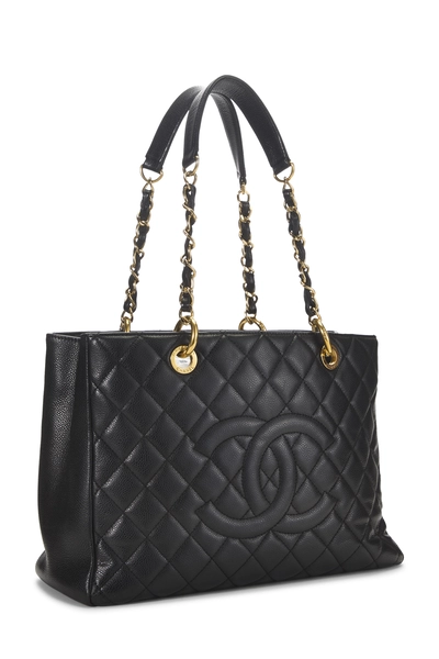 Chanel Black Quilted Caviar Grand Shopping Tote (GST) — photo 2
