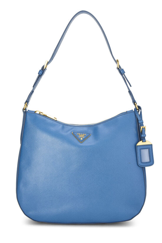 Blue Saffiano Hobo Bag, , large image number 0