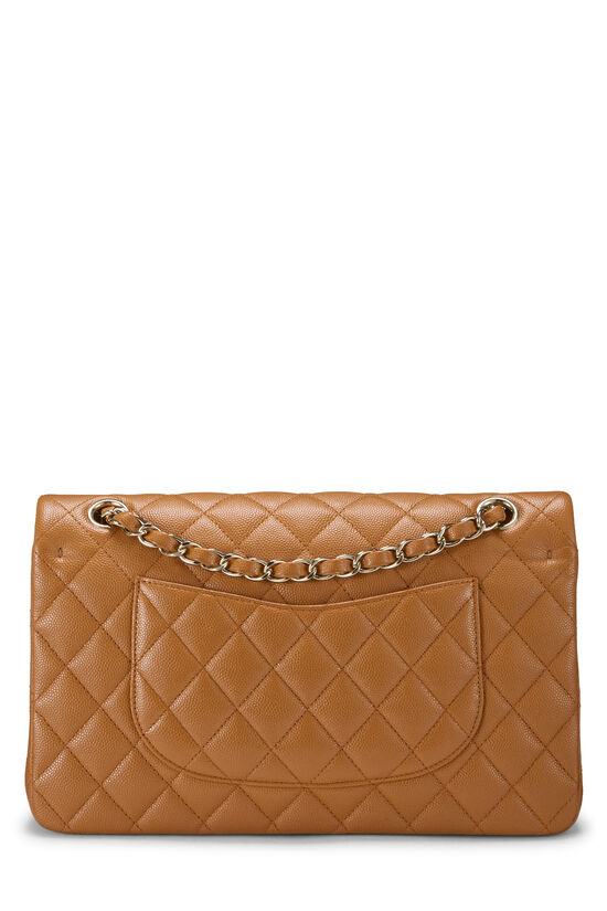 Orange Quilted Caviar Classic Double Flap Medium, , large image number 3