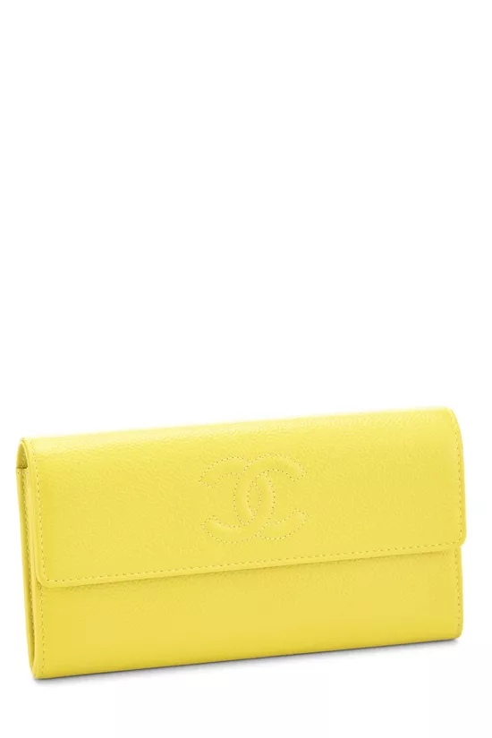 Yellow Caviar Classic Long Flap Wallet, , large image number 1