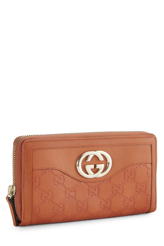 Orange Guccissima Leather Britt Wallet, , large image number 1