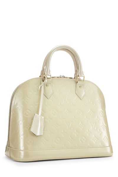 Blanc Corail Monogram Vernis Alma PM NM, , large