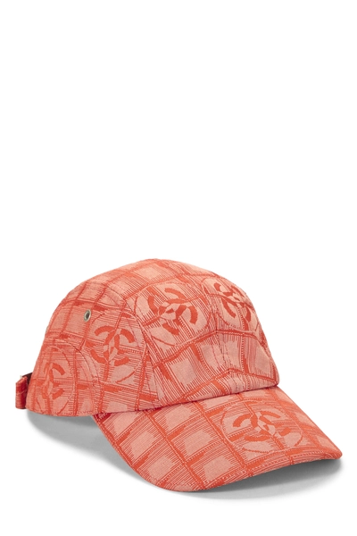 Red Nylon Travel Line Baseball Cap