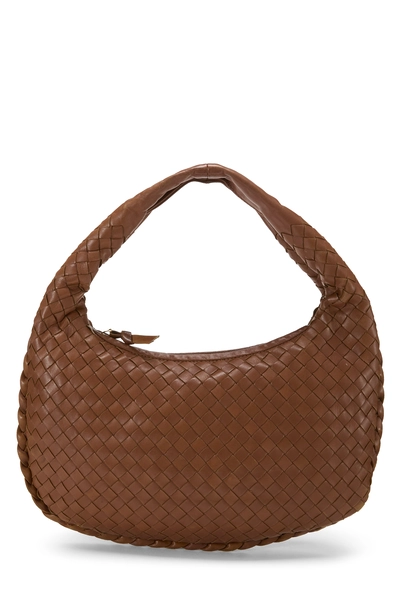 Brown Intrecciato Veneta Hobo Small