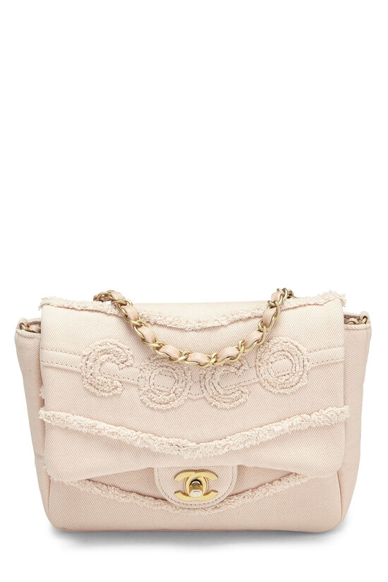 Chanel Pink Quilted Tweed And Calfskin Top Handle Flap Bag Gold