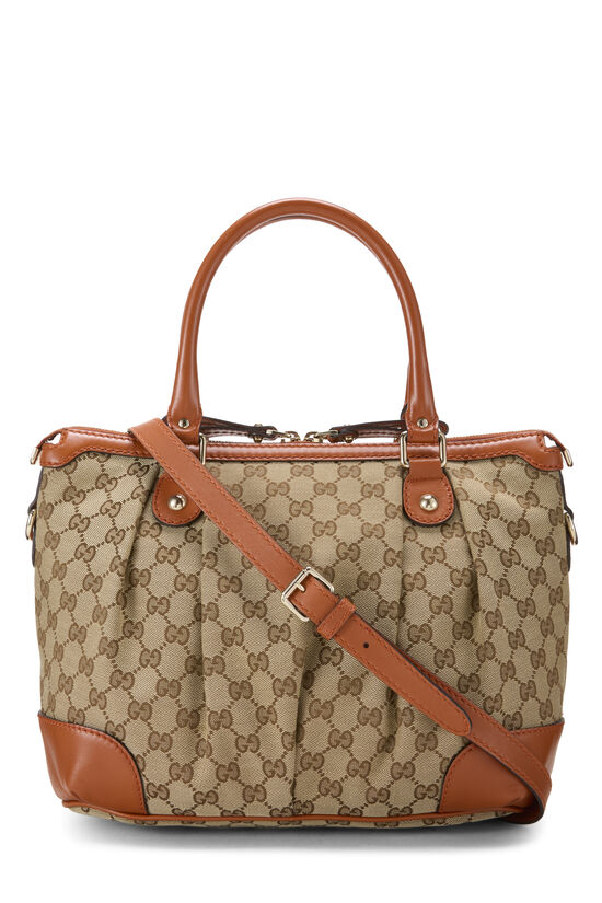 Orange Original GG Canvas Sukey Zip Handbag, , large image number 3