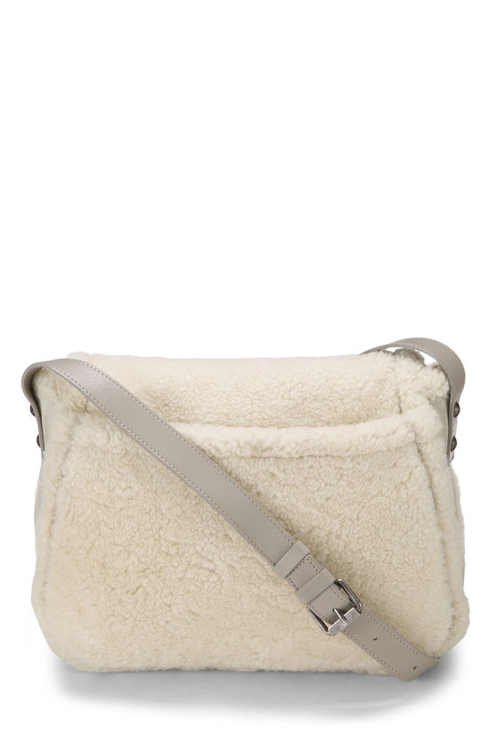 Paris-Salzburg White Shearling Austrian Messenger, , large image number 3