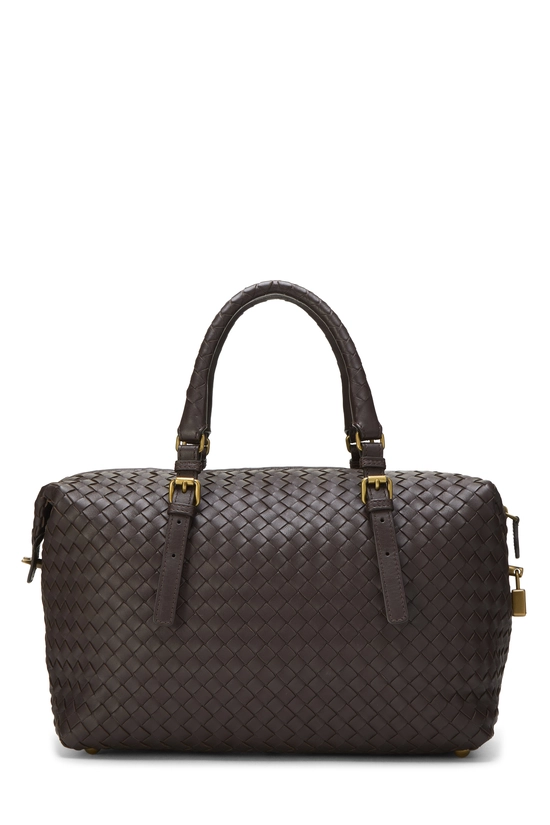 Brown Intrecciato Leather Montaigne Handbag, , large image number 3