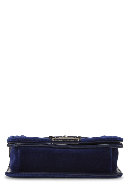 Navy Quilted Velvet Boy MIni, , large image number 4