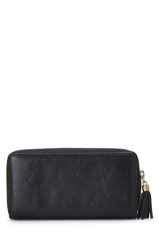 Black Leather Soho Zip Wallet, , large image number 2