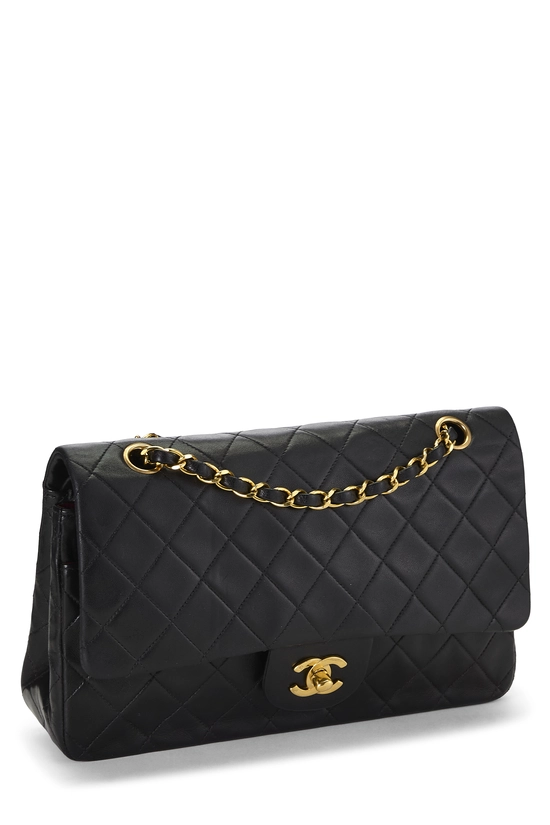 Black Quilted Lambskin Classic Double Flap Medium, , large image number 1