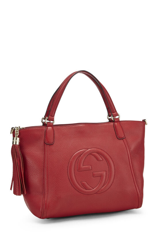 Red Grained Leather Soho Top Handle Bag, , large image number 2