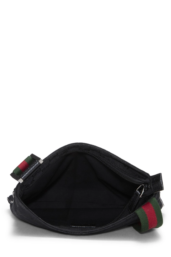 Black GG Canvas Web Messenger Small, , large image number 5
