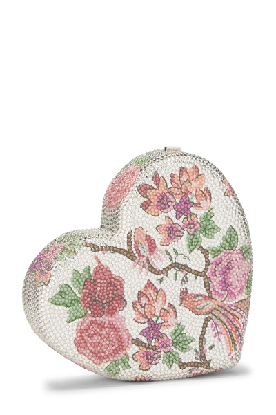 Multicolor Heart-Shaped Floral Crystal Minaudiere, , large