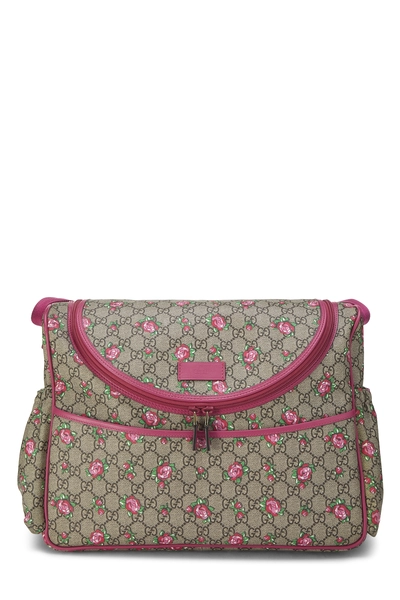 Pink Original GG Supreme Canvas Rosebud Diaper Bag