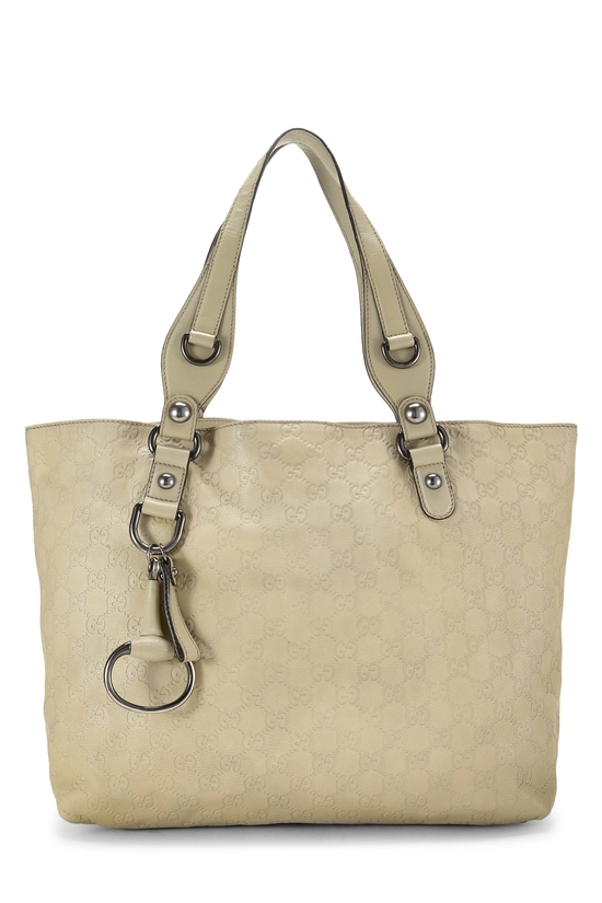 Cream Guccissima Icon Bit Tote, , large image number 0
