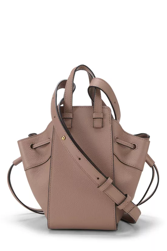 Pink Calfskin Hammock Drawstring Bag Mini, , large image number 3