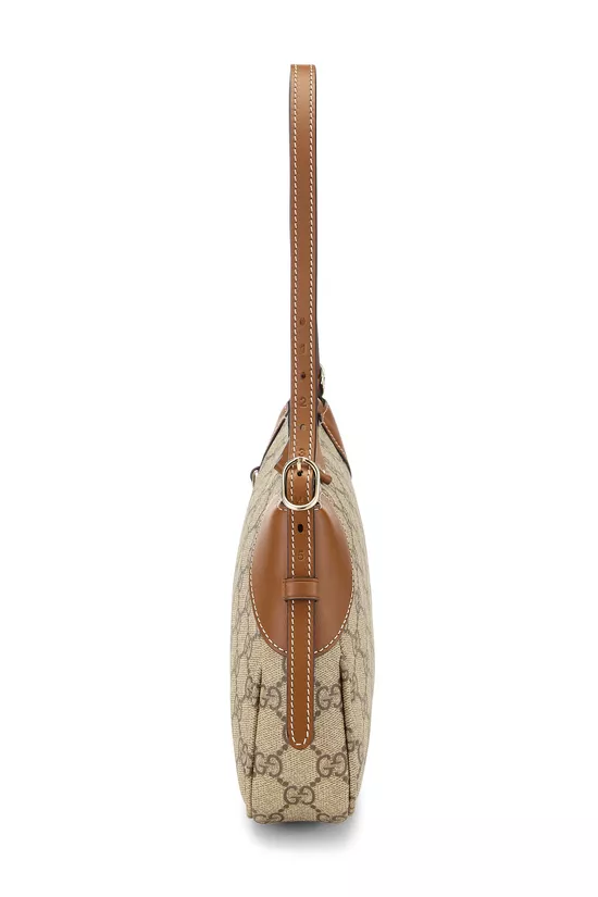 Brown GG Supreme Canvas Shoulder Bag Small, , large image number 2
