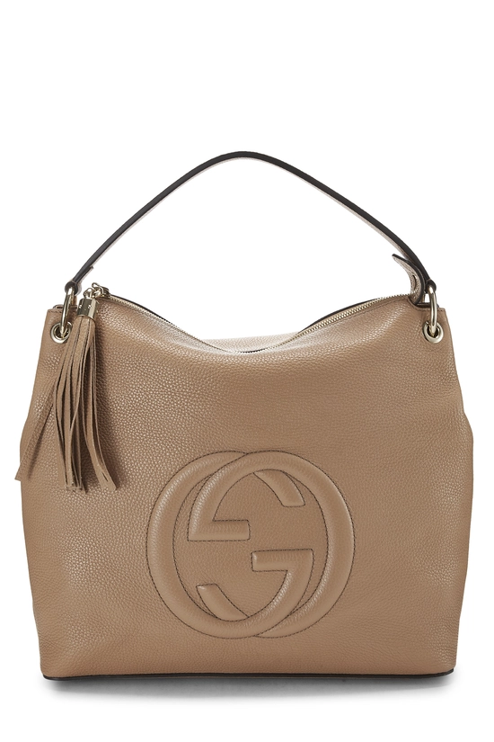 Brown Leather Soho Convertible Hobo Large, , large image number 0