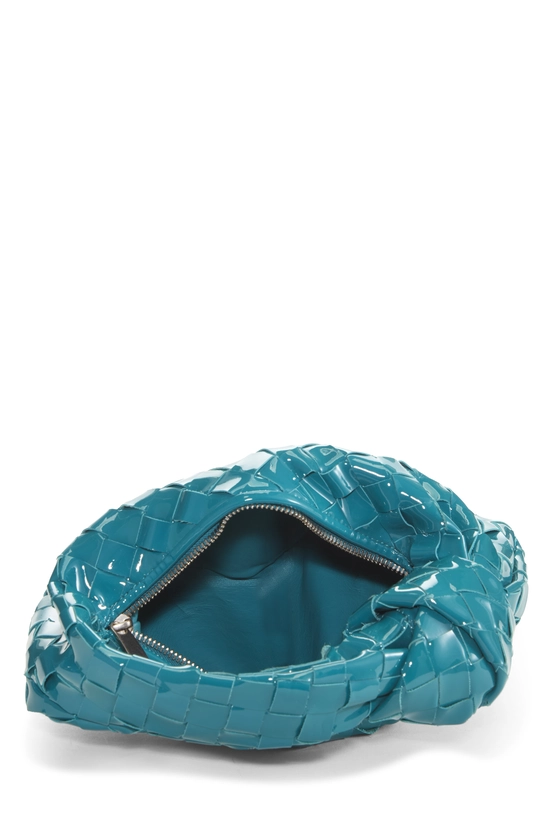 Blue Intrecciato Patent Leather Jodie Mini, , large image number 5