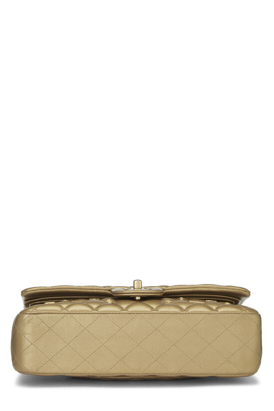 Chanel Paris-Egypt Metallic Gold Quilted Lambskin Classic Double Flap  Medium Q6B0101ID0014
