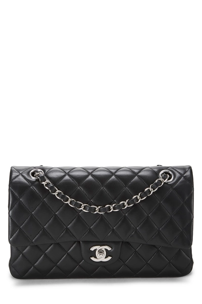 Chanel Black Quilted Lambskin Classic Double Flap Medium
