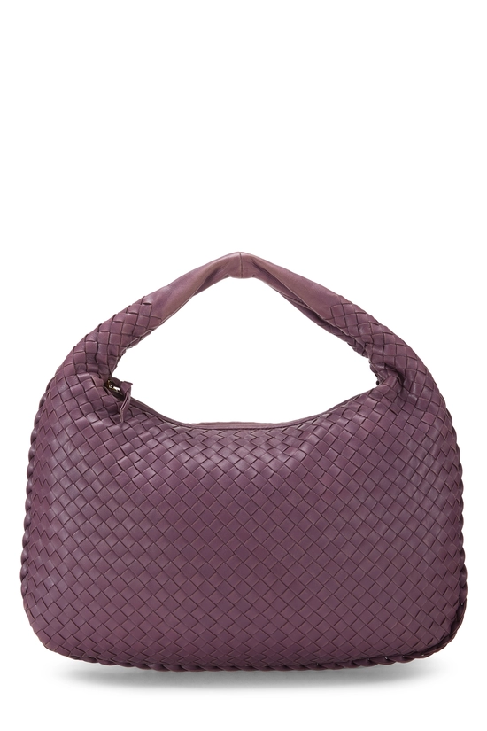 Purple Intrecciato Veneta Hobo Medium, , large image number 0