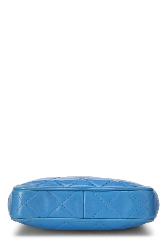Blue Quilted Lambskin Kiss Lock Waist Pouch, , large image number 4