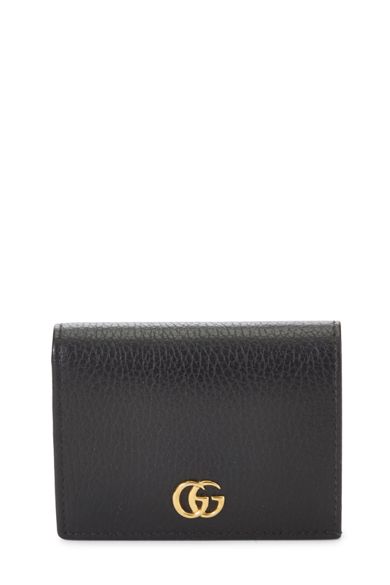 Black Leather GG Card Case, , large image number 0