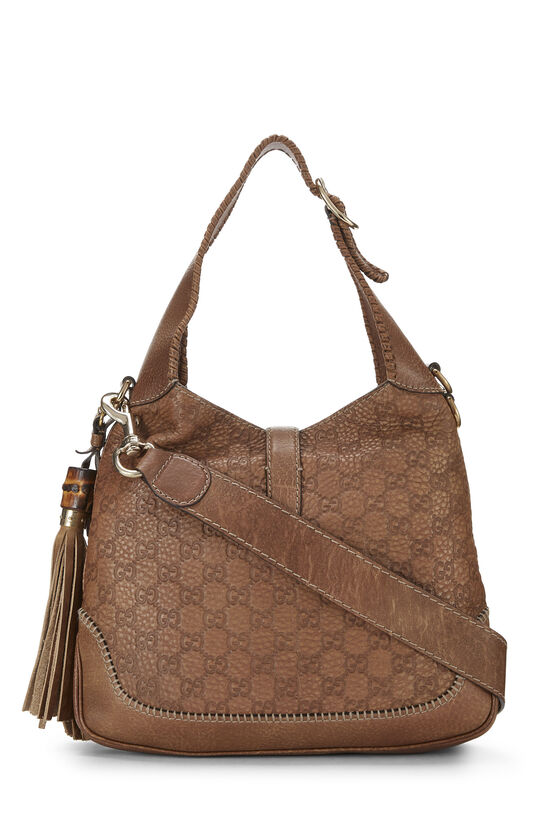 Brown Guccissima Leather Tassel Jackie Hobo, , large image number 3