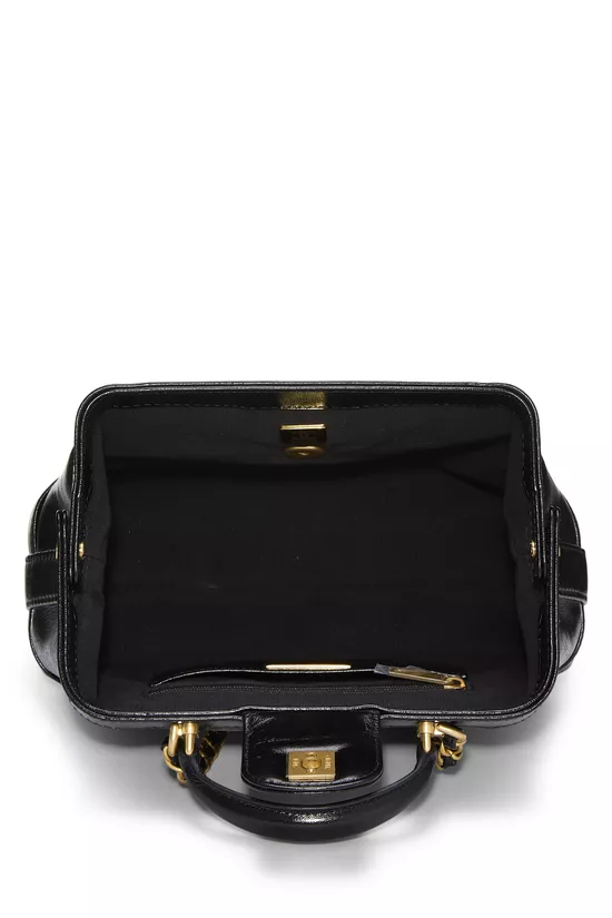 Pre-Owned Black Lambskin Coco Doctor Top Handle Bag Small