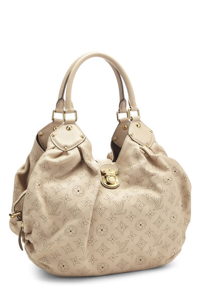 Beige Monogram Mahina Large, , large