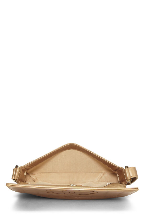 Chanel Gold Leather Chocolate Bar Shoulder Bag Medium 