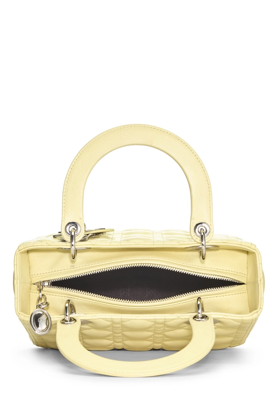 Yellow Cannage Quilted Lambskin Lady Dior Medium, , large image number 5