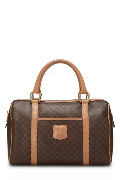 Brown Coated Canvas Macadam Boston