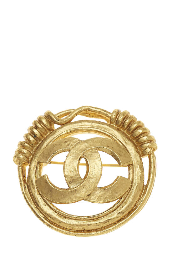 Gold 'CC' In Ring Border Pin, , large image number 0