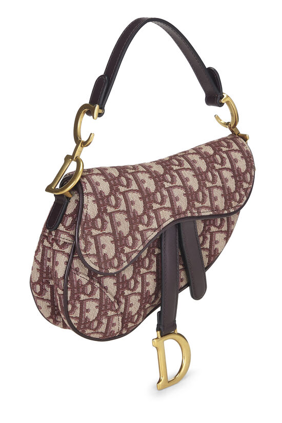 Burgundy Oblique Saddle Bag Mini, , large image number 1