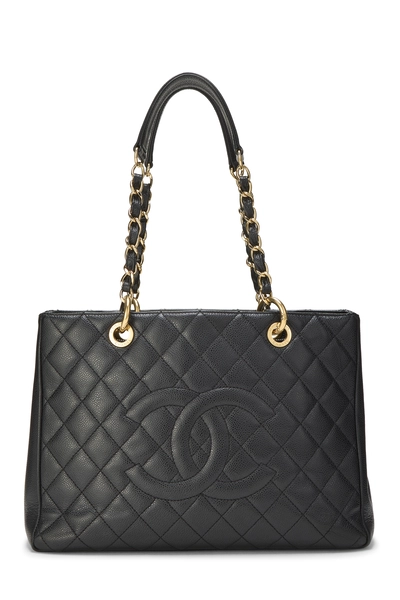 Chanel Black Quilted Caviar Grand Shopping Tote (GST)