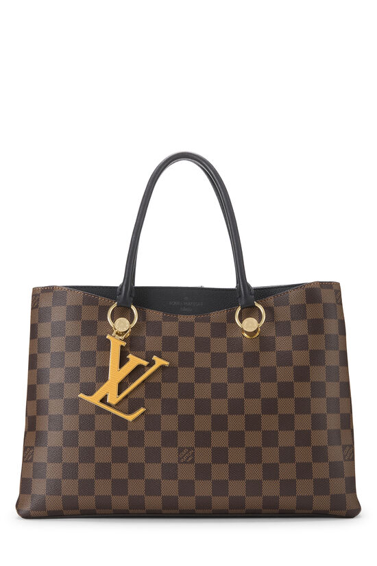 Black Damier Ebene Riverside Tote, , large image number 0