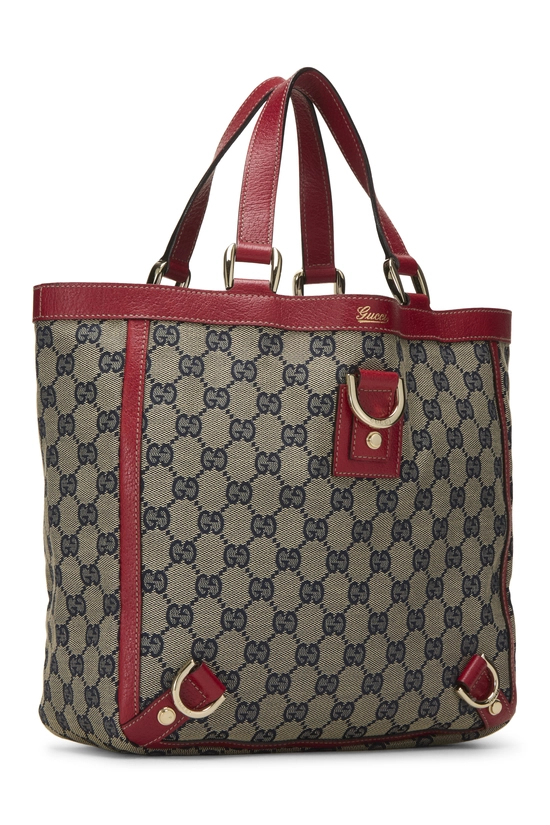 Red GG Canvas D-Ring Abbey Tote, , large image number 1