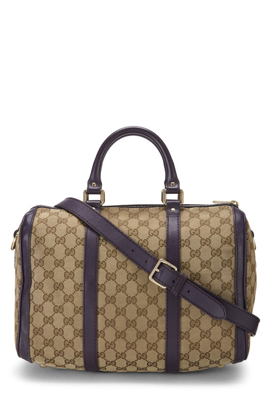 Purple GG Canvas Vintage Web Boston Bag Medium, , large image number 1