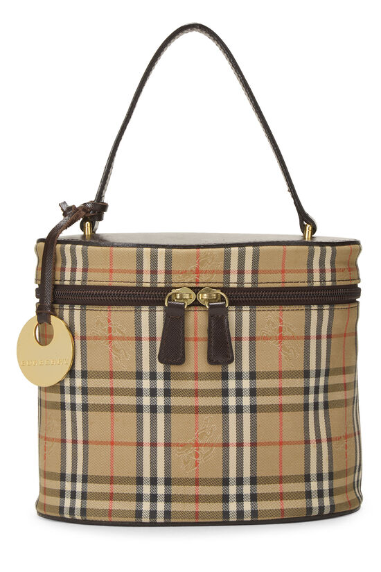 Brown Haymarket Canvas Round Vanity, , large image number 0