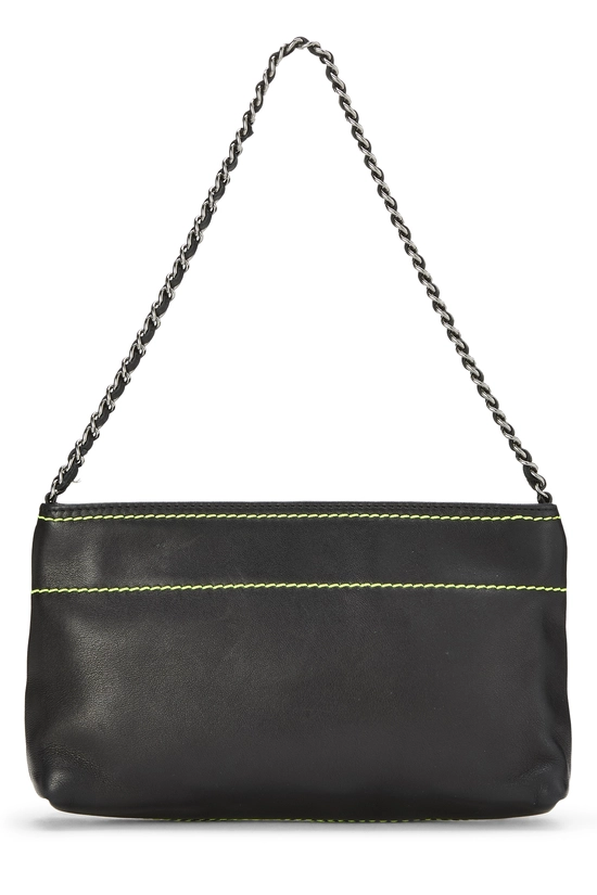 Black Lambskin Leather Lax Pochette, , large image number 3